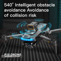 Drone professionnel sans balais 4K HD avec double caméra 540 °   Quadricoptère RC pliable avec positionnement GPS et évitement intelligent des obstacles
