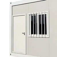 Maison préfabriquée portable de 20 pieds à montage facile, mini-maison conteneur détachable avec chambre, respirante, type cocotier