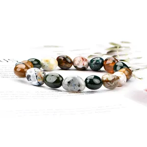 Bracelets en pierre précieuse, mélange de cristaux, vente en gros, 10 pièces