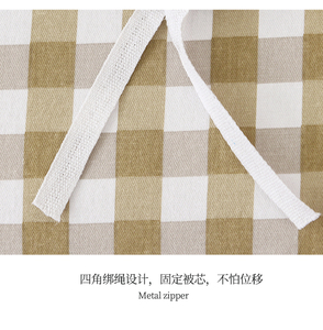 Màu vàng nhạt kẻ sọc Duvet cover Set Nữ Hoàng 100% cotton siêu mềm lưới bộ đồ giường đảo ngược gingham hình học kiểm tra bộ đồ giường - Product Image 5