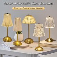 Lampe de table sans fil élégante et minimaliste, 3 tons réglables, lampe de bureau LED pour restaurant, café, table d'appoint, bar