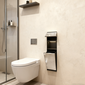 Moderno Nicho de <span class=keywords><strong>Ducha</strong></span> Esquinero de Acero para Baño y Soporte para Basurero, Impermeable, Montado en la Pared, para Uso en Hoteles - Product Image 5