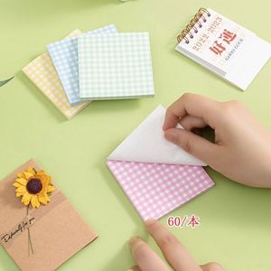 4 Notas Adhesivas Multicolor con Diseño a Cuadros, Notas Adhesivas Decorativas Coloridas, Artículos Esenciales para el Regreso a Clases para Estudiantes - Product Image 1