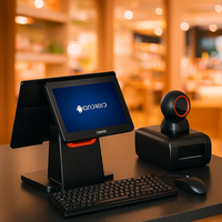 LIVERDOL Fournisseur en gros de pointes de vente à double écran tactile capacitif 15,6 pouces, système d'exploitation Android/Windows, Bluetooth 5.2, code QR
