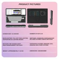 Teclado Mecánico RGB de 68 Teclas, Pantalla Táctil de 12.3 Pulgadas, Intercambiable en Caliente, Pantalla Multifuncional para Juegos y Productividad