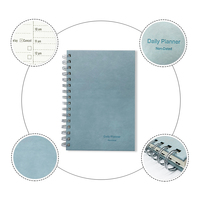 Vente en gros personnalisé Spiral PU Cover A5 Agenda quotidien non daté