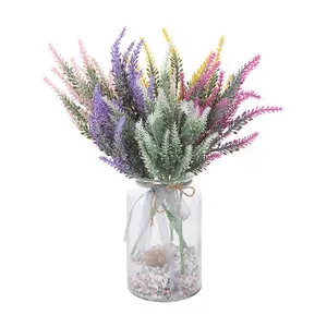 FCD-1001Artificial planta de lavanda falsa deslocamento, flores de lavanda hastes 5 pacotes, plantas de lavanda, lilás, roxo, flor para decoração da casa