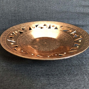 13 "3 Couleurs Plateau Squelette Rond Décoration Motif Géométrique Assiette Chinoise <span class=keywords><strong>Plat</strong></span> À Fruits Bol Décoratif Chargeur Assiettes Ornement - Product Image 2