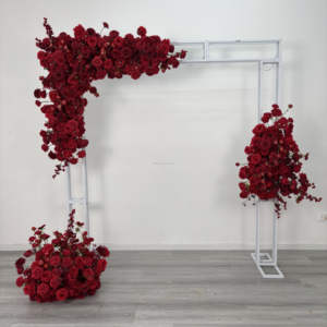 Nuevo Set de Decoración con Flores Artificiales, Fondo Rojo Artificial para Bodas, Decoración con Flores Artificiales, Set de Decoración con Flores de Seda Artificiales - Product Image 1