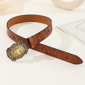 <span class=keywords><strong>Ceinture</strong></span> de cow-boy occidentale pour homme GUGETI en <span class=keywords><strong>cuir</strong></span> PU noir/brun, boucle en alliage vintage, largeur de <span class=keywords><strong>ceinture</strong></span> de 3,8 cm - Product Image 5