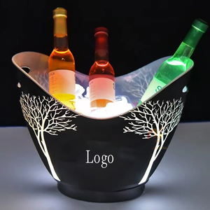 Logo de présentation de bouteilles personnalisé de marque champagne vin bière belvédère seau à <span class=keywords><strong>vodka</strong></span> seau à glace à LED pour boîte de nuit - Product Image 6