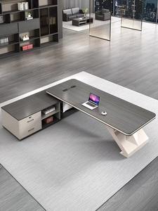 LBZ-102X Luxury Executive <strong>Desk</strong> and Chair Set Minimalist Modern Design Anti-Collision <strong>Long</strong> <strong>Desk</strong> for CEO/Manager's Office - Product Image 2