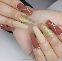 Uñas Postizas Acrílicas Hechas a Mano Estilo Bailarina, las Más Vendidas, para Mujer, al por Mayor