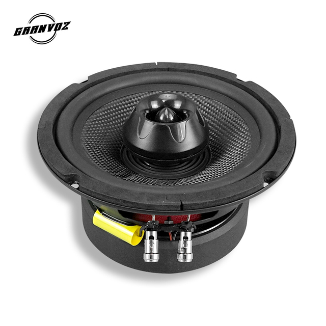 6.5 Inch Coaxial Speaker 200W RMS Carbon Fiber Cone with Grill 2way Speaker Neodymium Tweeter for Premium Audio