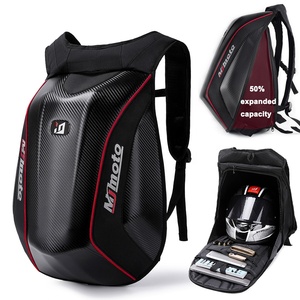 Zaino da <span class=keywords><strong>Moto</strong></span> Impermeabile con Guscio Rigido in Fibra di Carbonio Espandibile Borsa da Motocross Porta Casco <span class=keywords><strong>per</strong></span> Ciclismo - Product Image 1