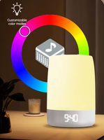 Machine à bruit blanc pour le divertissement, la méditation, le sommeil et la relaxation, avec lampe RVB colorée, haut-parleur et réveil pour le sport