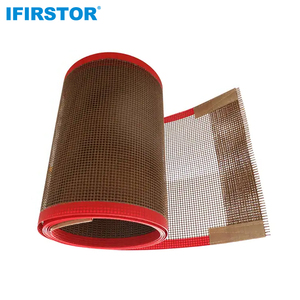 Kolay temiz yapışmaz küçültme sarma makinesi ısı tüneli gıda sınıfı PTFE fiberglas açık örgülü konveyör bant - Product Image 1