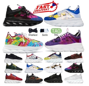 Zapatillas de diseñador Chain Reaction para hombre y mujer, rojas, verdes, doradas, con plataforma, informales - Product Image 2