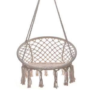 Traditional Outdoor Patio Garden <strong>Swing</strong> Hanging Rope Netting Steel <strong>Frame</strong> 500LBS Capacity for Home Living Room Outdoor Furniture - Product Image 2