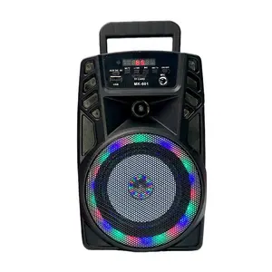 MK601 야외 휴대용 무선 Altavoz inalambrico 서브 우퍼 스테레오 다채로운 LED 조명 슈퍼베이스 Wessless 스피커