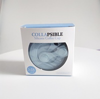 Gobelet à café réutilisable portable en silicone de qualité alimentaire sans BPA, résistant à la chaleur, 350 ml, gobelet de voyage pliable en silicone avec couvercle