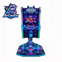 Machine de jeu d'arcade à rythme de danse à monnayeur avec cadre métallique et pédale LED, garantie 1 an pour les centres de jeux