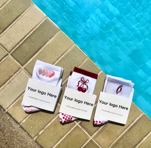 Özel paket çizgili desen nakış Logo kaymaz Yoga Pilates kavrama ekip çorap - Product Image 1