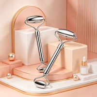 Outils de massage facial Gua Sha et rouleau facial double tête en acier inoxydable rafraîchissant pour la routine de soin de la peau des femmes