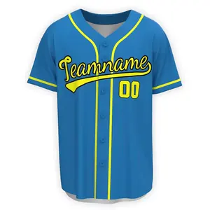 Baseball Softball Wear Blank Baseball Jersey Sublimation All Over Print Jersey Men Baseball