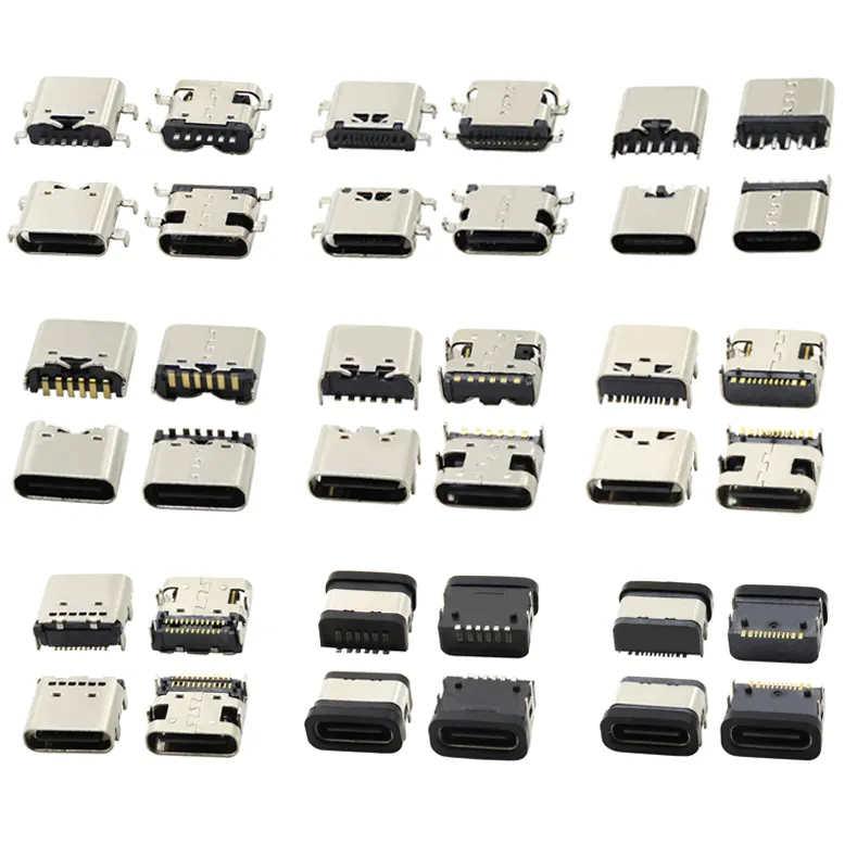 FOXECO - موصل USB 3.0 أنثى وذكري من النوع C, موصل USB 6/12/24pin, USB C وميركو لموصل شحن دوائر الدوائر المطبوعة PCB
