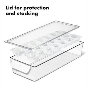 Porte-œufs en plastique écologique moderne JX <span class=keywords><strong>OXO</strong></span> avec plateau et couvercle amovibles pour la cuisine - Product Image 4