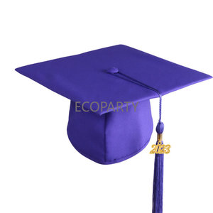 Logotipo personalizado hecho a medida al por mayor <span class=keywords><strong>2022</strong></span> púrpura borlas gorra <span class=keywords><strong>de</strong></span> graduación para niños jardín <span class=keywords><strong>de</strong></span> infantes preescolar - Product Image 1