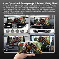 Monitor Inalámbrico para Auto con Carplay, WiFi, GPS, Control Remoto, Puerto Tipo-C, Compatible con iPhone y Android Auto, Aplicación Mirror