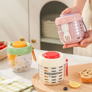 Boîte à lunch moderne pour fruits et légumes, coupe à salade portable, boîte de pique-nique, récipient à sauce, double couche, capacité 301-500ML - Product Image 1