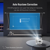 Projecteur portable H10, Correction de mise au point automatique, Système Android 14, Liaison multi-appareils, Cinéma à domicile et jeux vidéo