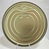 401 #   Couvre-boîte en fer blanc de 98,9 mm, double dorure, avec motif découpé, EOE (ouverture facile), pour boîtes de fruits
