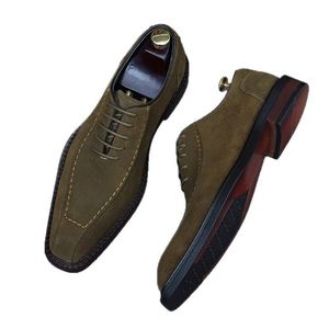 2025 Designer Fashion New Hot Selling Business Formal Soft Bottom Pointed Retro Patchwork Men's <b>Shoes</b> <b>Height</b> <b>Increasing</b> Autumn - Product Image 3