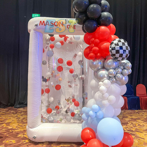 Cubo Inflable Blanco para Atrapar <span class=keywords><strong>Dinero</strong></span> o Globos, Cabina Inflable para <span class=keywords><strong>Dinero</strong></span> Volador con Soplador de Aire para Eventos y Promociones - Product Image 3