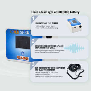 GDX8000 nuovo <span class=keywords><strong>cercatore</strong></span> <span class=keywords><strong>di</strong></span> <span class=keywords><strong>tesori</strong></span> lungo squillato rilevando oro Metal Detector <span class=keywords><strong>cercatore</strong></span> d'oro - Product Image 3