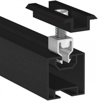 Pince centrale solaire 30mm/40mm noire |   Supports de fixation pour panneaux solaires |   Serre-câbles PV