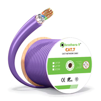 Câble de transmission rapide Cat7 23AWG en cuivre/CCA, câble réseau FFTP/SFTP Cat7, 4 paires, 305 m par rouleau, câble Ethernet Cat7