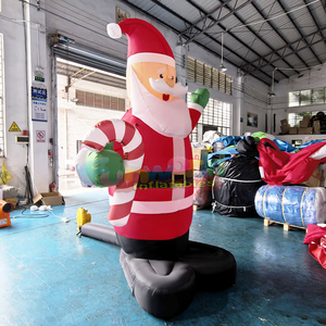 Publicidad hinchable large inflatable santa claus with candy cane decoration for outdoor holiday displays - Product Image 2