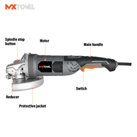 Meuleuse d'angle électrique portative 230 mm personnalisable et durable avec gâchette, haute efficacité, pour bricolage industriel, alimentation lithium-ion