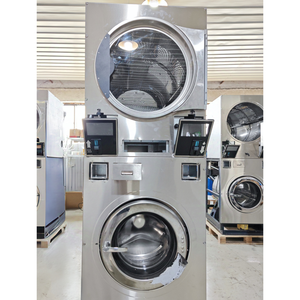 <span class=keywords><strong>Lave</strong></span>-<span class=keywords><strong>linge</strong></span> sécheuse empilable à monnayeur 16 kg avec distributeur de savon intégré pour blanchisserie - Product Image 1