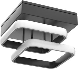 卧室厨房走廊阳台简约发光二极管吸顶灯黑色方形嵌入式灯具 - Product Image 2