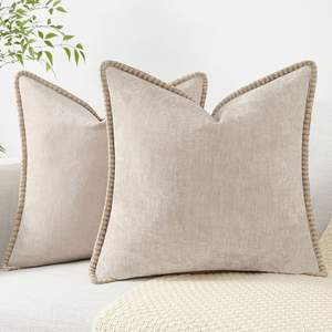 Plaine Style nordique couleur unie Chenille oreillers bureau canapé coussins couverture <span class=keywords><strong>voiture</strong></span> taie d'oreiller salon taies d'oreiller lombaires - Product Image 4