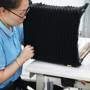 Couvercle anti-poussière CNC pliant en nylon noir couvercle de <span class=keywords><strong>soufflet</strong></span> d'<span class=keywords><strong>orgue</strong></span> en accordéon avec bouclier de protection en tissu de guidage pour organes - Product Image 2