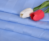 Drap de lit en lin d'hôtel 180TC 200TC 300TC, draps d'hôtel en coton Poly Satin à rayures en cascade
