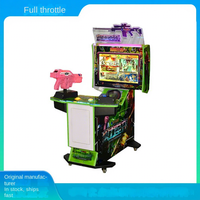 Machine d'arcade de tir haute intensité à deux joueurs, à monnayeur, avec jeux de tir 3-en-1 : Alien, Guerre du Vietnam, Maison Hantée
