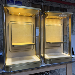 Cao cấp tùy chỉnh kim loại thép không gỉ treo tường Tủ ARC glasset đồ trang sức Hiển thị nội với LED - Product Image 1